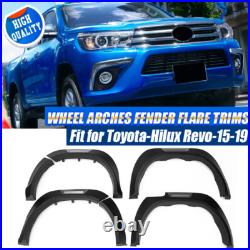 Black For Toyota Hilux Revo 2015-2019 Wheel Arches Fender Flares Wide Body Kit