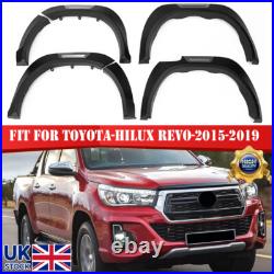 Black For Toyota Hilux Revo 2015-2019 Wheel Arches Fender Flares Wide Body Kit