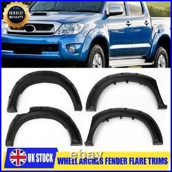 Black For Toyota Hilux Vigo 2005-14 Wide Wheel Arches Fender Flares Body Kit