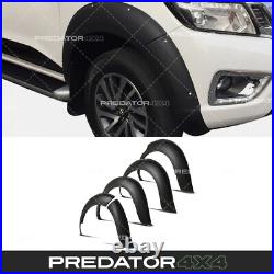 Black Wide Wheel Arches Fender Flare Kit For Nissan Navara D23 Np300 15-20