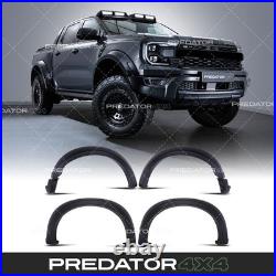 Black Wide Wheel Matte Fender Flares Arches Kit For Ford Ranger Raptor T9 2023+