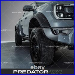 Black Wide Wheel Matte Fender Flares Arches Kit For Ford Ranger Raptor T9 2023+