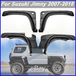 Car Fender Flare Kit Set For Suzuki Jimny Wheel Arch 2007-2018 Cover Black `