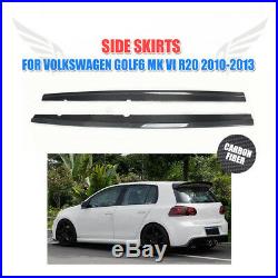 Carbon Fiber Side Skirts Spoiler Bodykit for Volkswagen VW Golf VI MK6 R20 10-13