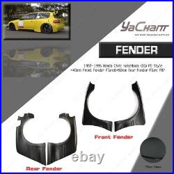 FRP PD Front&Rear Over Fender Flares Kit For 92-95 Honda Civic Hatchback (EG)