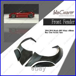 FRP Rear Over Fender Flare Kit For 16-18 Mazda MX5 Miata ND RB PD Style +80mm