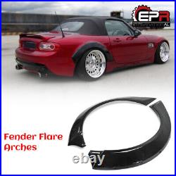 FRP Unpainted Rear Fender Flares Arch Wheel Kits 2pcs For Mazda MX5 NC Miata