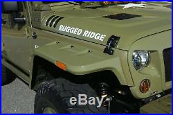 Fits 07-18 Wrangler (JK) Rugged Ridge 11640.25 Hurricane Fender Flare Kit