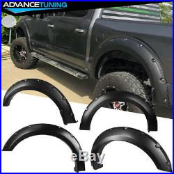 Fits 18-19 Ford F150 Offroad Pocket Style Fender Flares 4PC Set Smooth Black PP