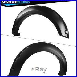 Fits 18-19 Ford F150 Offroad Pocket Style Fender Flares 4PC Set Smooth Black PP