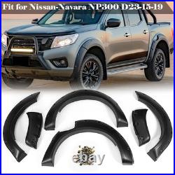 For 14-20 Nissan Navara D23 Np300 Black Wide Wheel Arches Fender Flares Kit