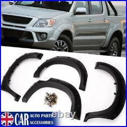 For 2005-14 Toyota Hilux Vigo MK6 MK7 Wide Wheel Arches Fender Flares Kit Black