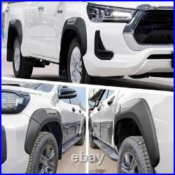 For 2015-2019 Toyota Hilux Revo Wide Body Wheel Arches Fender Flares Kit Black