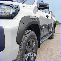 For 2015-2019 Toyota Hilux Revo Wide Body Wheel Arches Fender Flares Kit Black