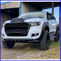 For 2016-2018 Ford Ranger T7 Black Wide Wheel Arches Fender Flares Body Kit 6Pcs