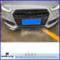 For AUDI A6 S-line S6 Sedan 15-18 Carbon Fiber Front Bumper Lip Spoiler Body Kit
