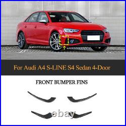 For Audi A4 S-LINE/ S4 2019 Carbon Fiber Front Bumper Fins Splitters Body Kit