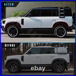 For Defender 110 L663 2020+ Gloss Black Wide Wheel Arches Fender Flare Trims Kit