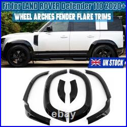 For Defender 110 L663 2020+ Gloss Black Wide Wheel Arches Fender Flare Trims Kit