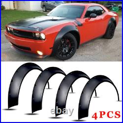 For Dodge Challenger 4.5 Fender Flares Extra Wide Body Kit Wheel Arch Mudguard