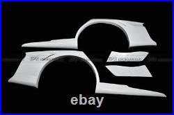 For EVO 8 9 Vltex Cybr Style 4Pcs FRP Rear Over Fender Flare Arch Kit Unpainted