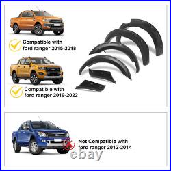 For Ford Ranger 2019-2022 Wide Wheel Arches Extensions Flares Body Kit Cearance