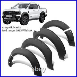 For Ford Ranger 2023 Wildtrak Matte Black Fender Flares Wheel Arch Extension Kit