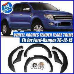 For Ford Ranger T6 MK5 2012-2015 Wide Wheel Arch Fender Flares Kit Bolt-on Look