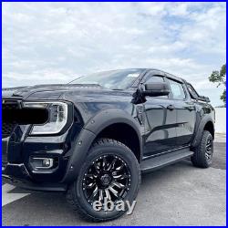 For Ford Ranger T9 2023+ Wide Body Wheel Arches Fender Flares Kit Riveted Style