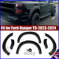 For Ford Ranger T9 Black Wide Wheel Arches Fender Flares Body Kit 6Pcs 2023-2024