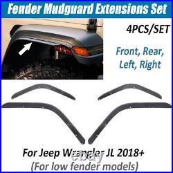 For Jeep Wrangler JL 2018+ Front&Rear Fender Flares Extensions Mudguard Kit- L&R