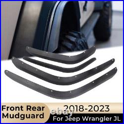 For Jeep Wrangler JL 2018+ Front&Rear Fender Flares Extensions Mudguard Kit- L&R