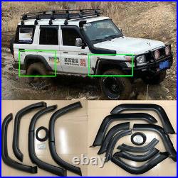 For Land Cruiser LC76 Wheel Arch Fender Flares Black Cover Trims