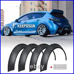 For Mazda 3 5 6 Speed3 Matte Fender Flares Wheel Arched CONCAVE Widebody Kit
