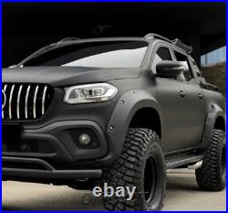 For Mercedes X-class Wide Body Wheel Arches Fender Flares Kit Matte Black 2017