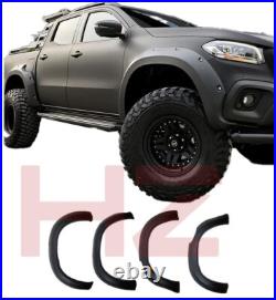 For Mercedes X-class Wide Body Wheel Arches Fender Flares Kit Matte Black 2017