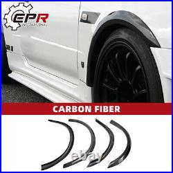 For Nissan Skyline R34 GTR Super-AC Style Carbon Front & Rear Fender Flares Kit