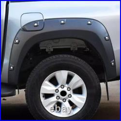 For Toyota Hilux Revo Wide Wheel Arches Fender Flares Kit Matte Black 2015-2019