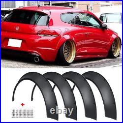 For VW Scirocco R 4pcs Matte Fender Flares CONCAVE Widebody Wheel Arche Kit