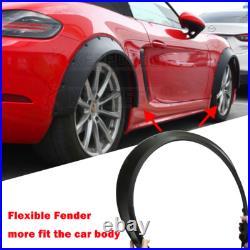 For VW Scirocco R 4pcs Matte Fender Flares CONCAVE Widebody Wheel Arche Kit