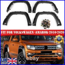 For Vw Amarok 2010-20 Wide Front Rear Wheel Arches Fender Flares Body Kit Black
