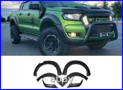 Ford Ranger T7 Wheel Arch Kit With Holes Fender Flares 16-18 Smooth Black
