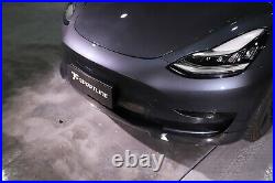 Front Bumper Lip Spoiler Body Kit Fit For Tesla Model 3 Sedan 16-21 Carbon Fiber