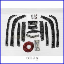 Front Rear Flat Fender Flares Kit For Jeep Wrangler JK 2/4 Door 2007-2017