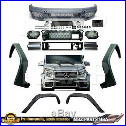 G63 Front Bumper + 4 Fender Flares AMG Body Kit G500 G55 Conversion G-Wagon New