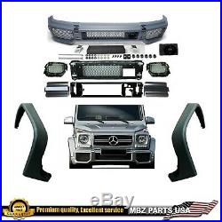 G63 G65 Amg 2 Fender Flare Front Bumper Conversion Facelift Body Kit Cover New