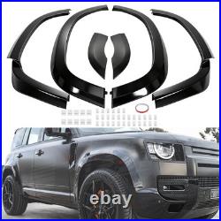 Gloss Black Wheel Arch Fender Flares Kit For Land Rover Defender 110 L663 2020+