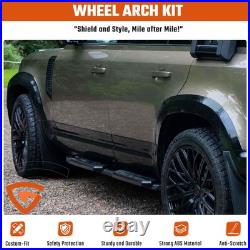 Gloss Black Wheel Arch Fender Flares Kit For Land Rover Defender 110 L663 2020+