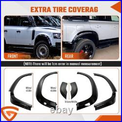 Gloss Black Wheel Arch Fender Flares Kit For Land Rover Defender 110 L663 2020+