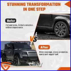 Gloss Black Wheel Arch Fender Flares Kit For Land Rover Defender 110 L663 2020+
